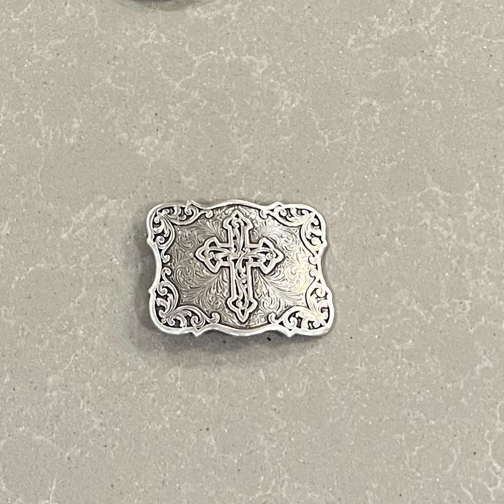 Beautiful, Silver Cross Belt Buckle